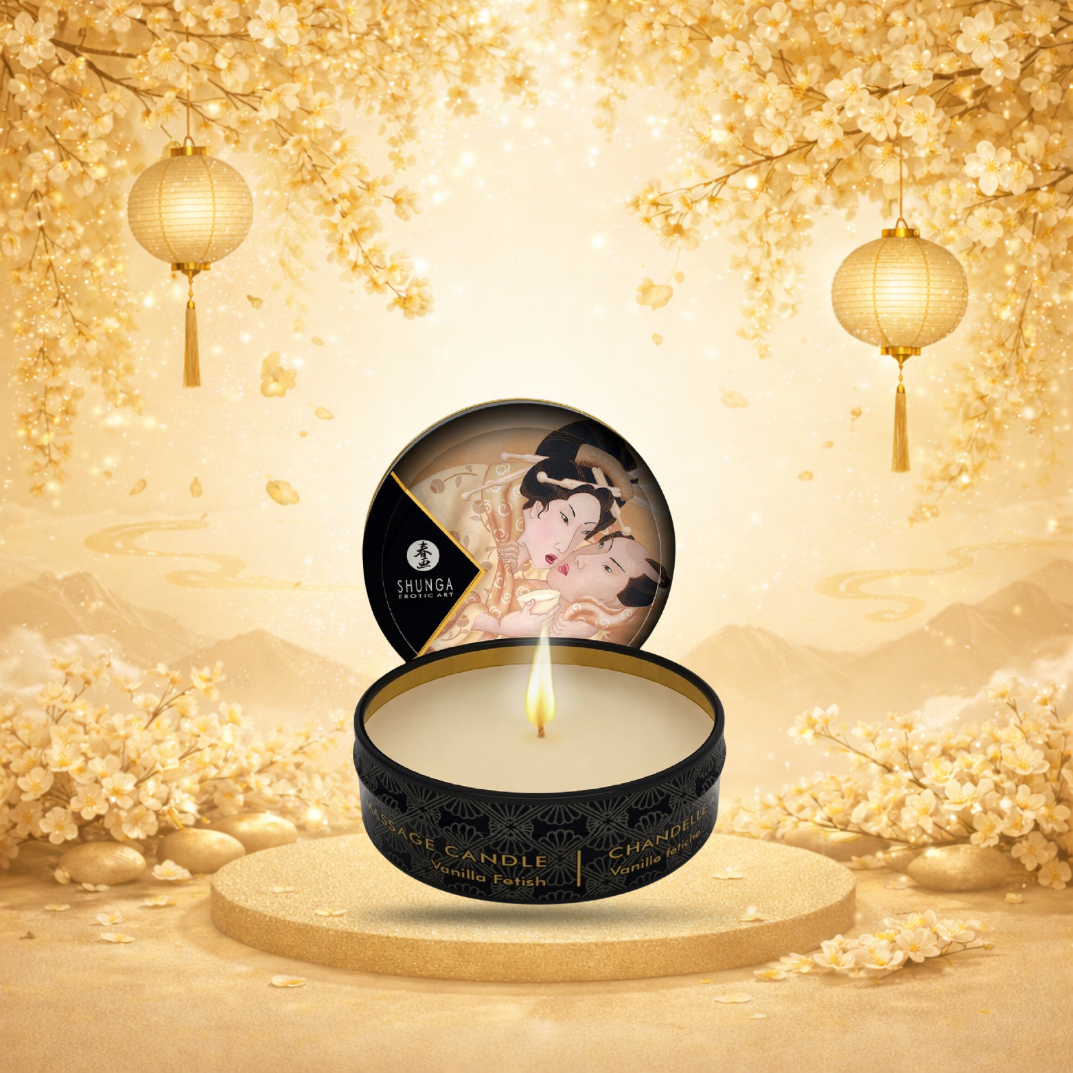 SHUNGA - BOUGIE DE MASSAGE MINI CARESS BY CANDELIGHT VANILLE 30 ML