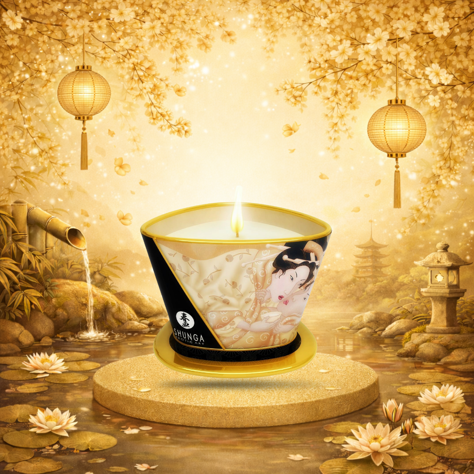 SHUNGA - BOUGIE DE MASSAGE MINI CARESS BY CANDELIGHT VANILLE 170 ML