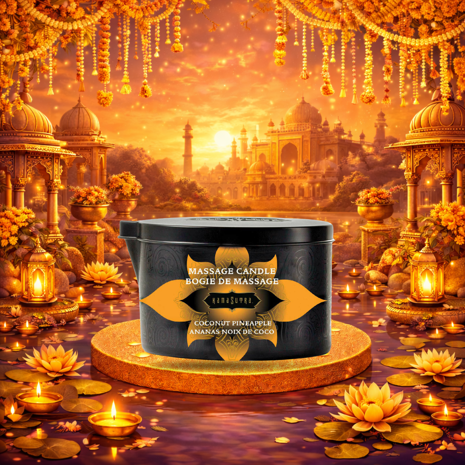 KAMASUTRA - BOUGIE DE MASSAGE COCO ET ANANAS 170GR