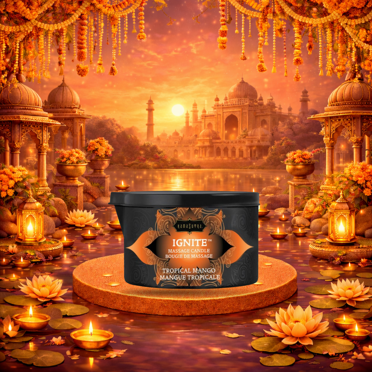 KAMASUTRA - BOUGIE DE MASSAGE MANCHE TROPICAL 170 GR