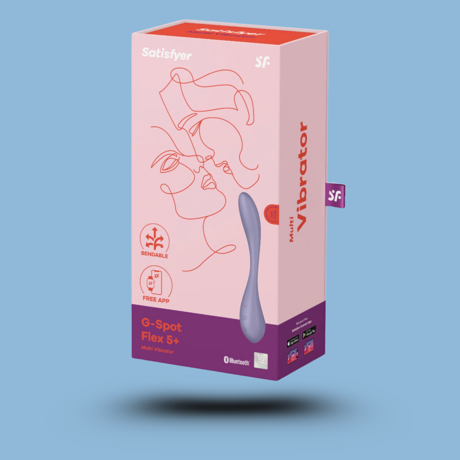 SATISFYER - VIBRATEUR MULTI G-SPOT FLEX 5 BLEU
