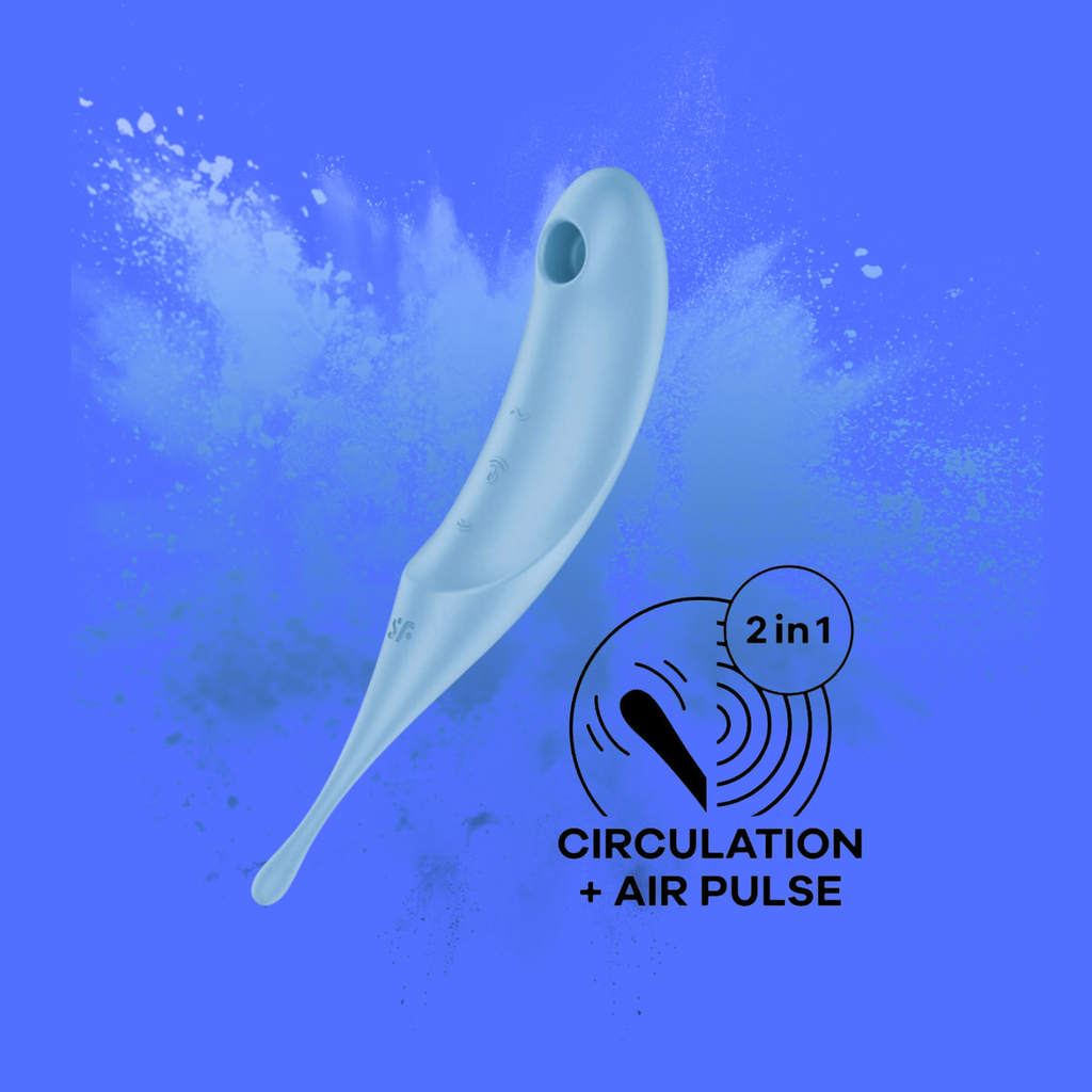 SATISFYER - STIMULATEUR ET VIBRATEUR TWIRLING PRO AIR PULSE ROUGE