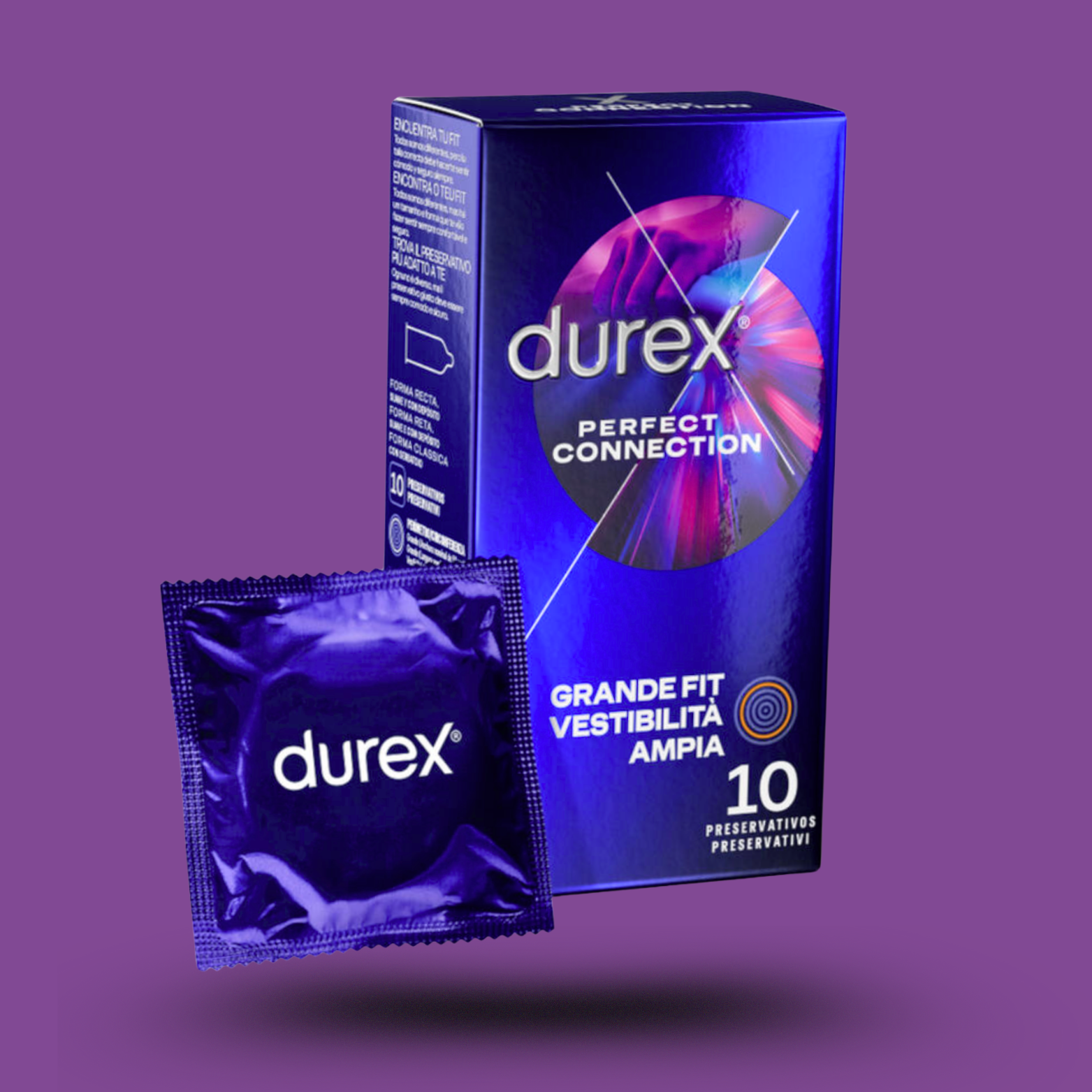 DUREX - CONNEXION PARFAITE SILICONE LUBRIFICATION EXTRA 10 UNITÉS