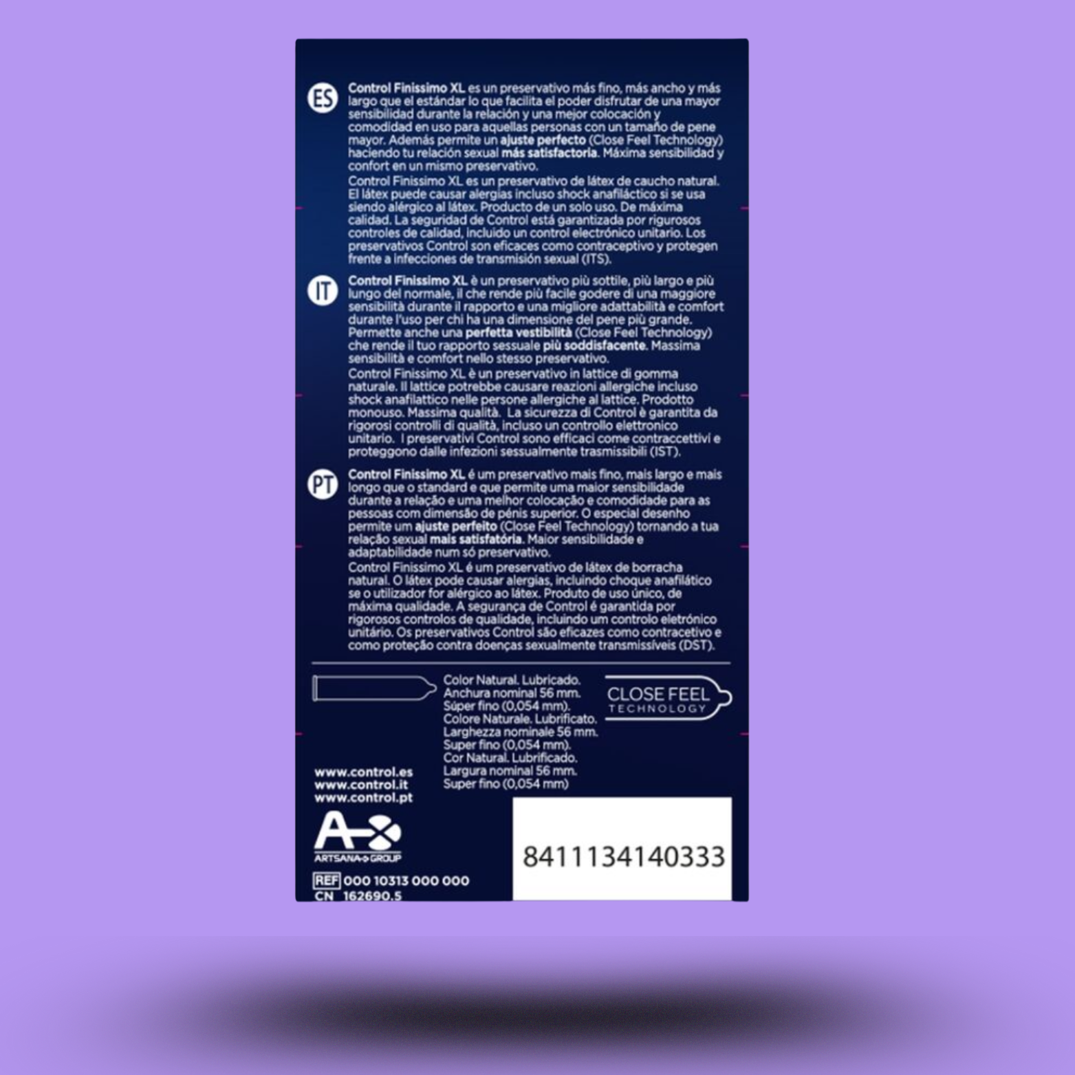 CONTROL - PRÉSERVATIFS FINISSIMO XL 12 UNITÉS