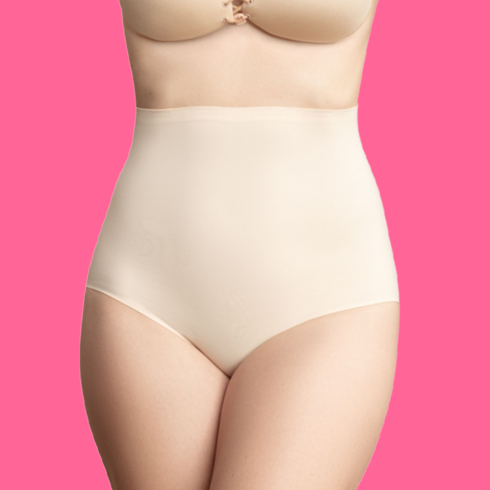 BYE-BRA - CULOTTE HAUTE AVEC REMBOURRAGE DES FESSES TAILLE S