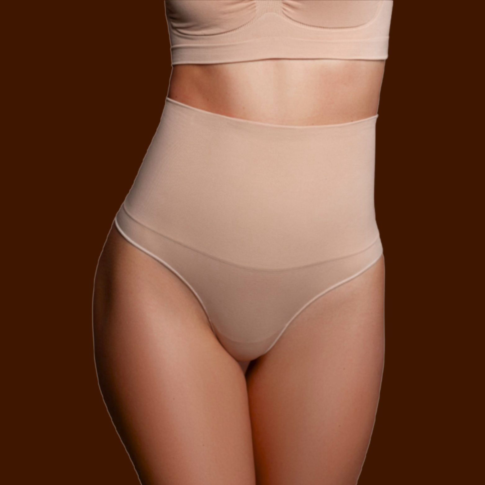 BYE-BRA - FAONNEUR SANS POINTS STYLE STRING BEIGE TAILLE S