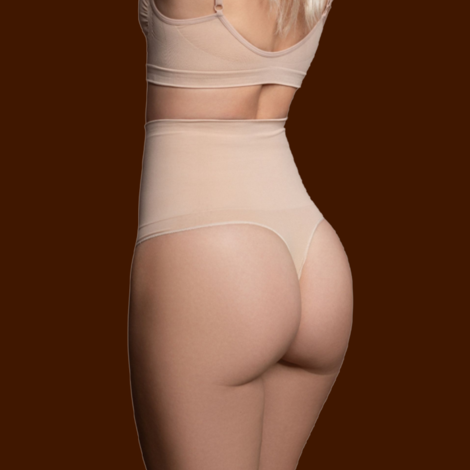 BYE-BRA - FAONNEUR SANS POINTS STYLE STRING BEIGE TAILLE S