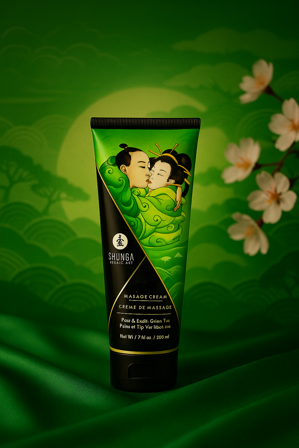SHUNGA - CRÈME DE MASSAGE POIRE & THÉ VERT 200 ML