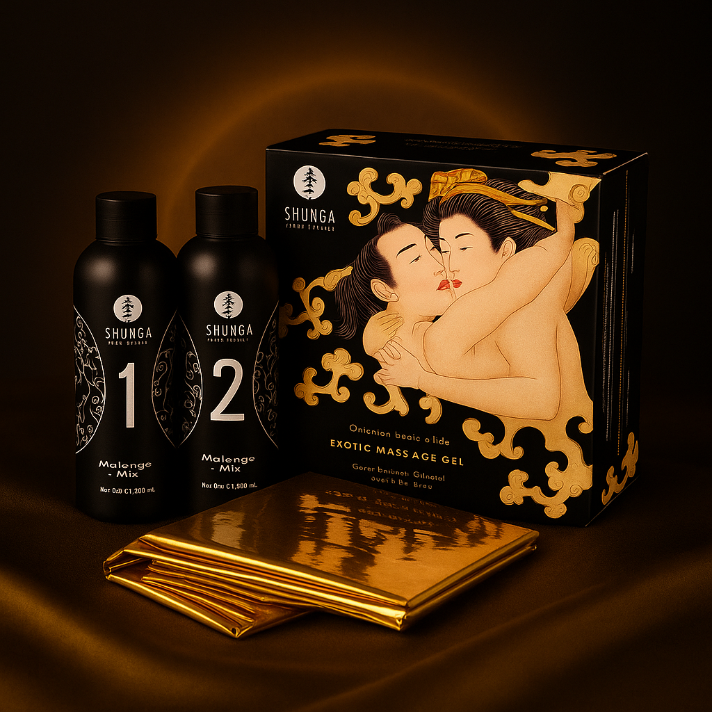 SHUNGA - GEL DE MASSAGE ÉROTIQUE CORPS À CORPS MELON MANGUE ORIENTAL