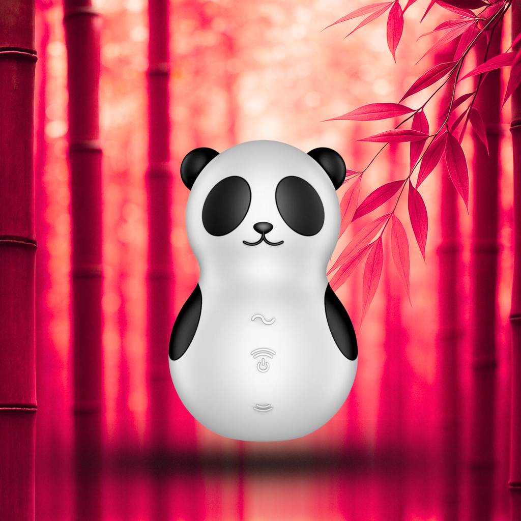 SATISFYER - POCKET PANDA STIMULATEUR & VIBRATEUR NOIR ET BLANC