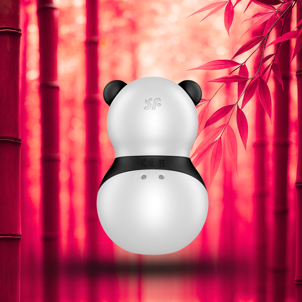 SATISFYER - POCKET PANDA STIMULATEUR & VIBRATEUR NOIR ET BLANC