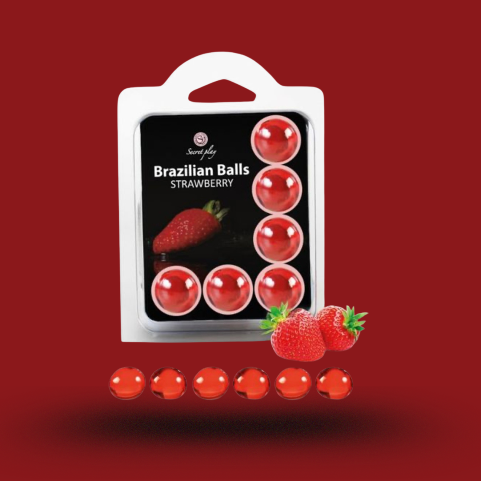 SECRETPLAY - SET 6 BALLES BRÉSILIENNES FRAISE