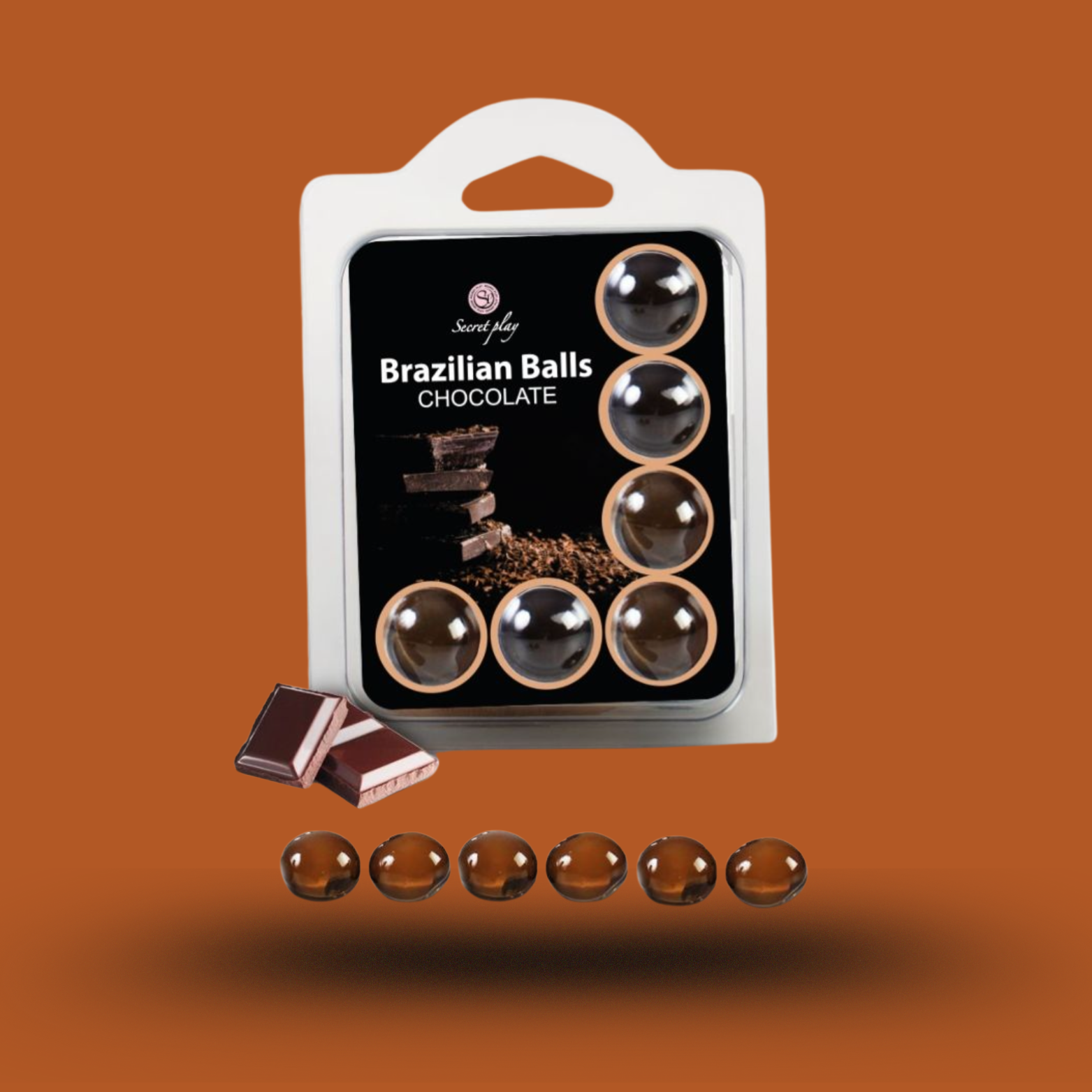 SECRETPLAY - SET 6 BOULES BRÉSILIENNES CHOCOLAT