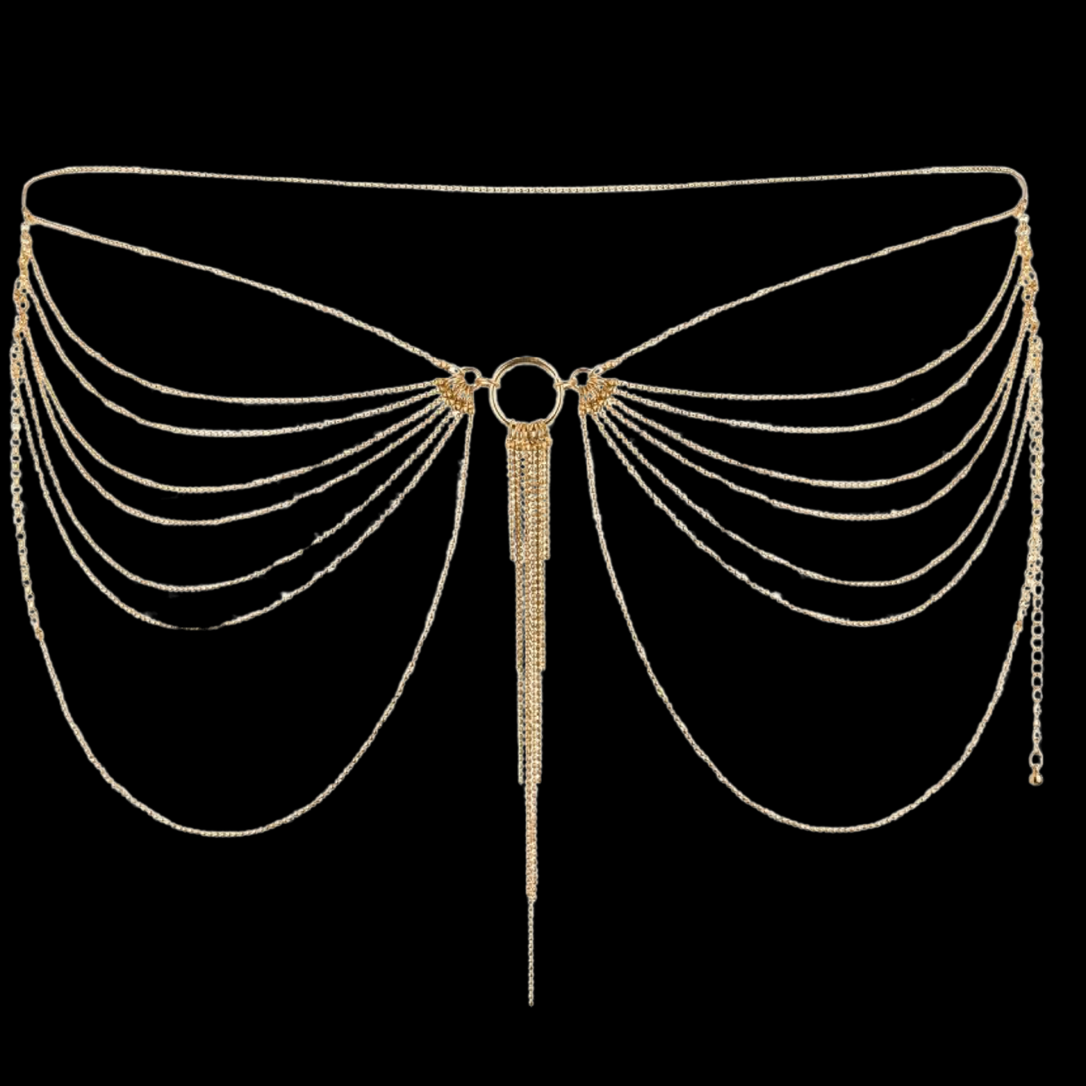 BIJOUX - MAGNIFIQUE BIJOU CHAÎNE MÉTAL POUR TAILLE DORÉE