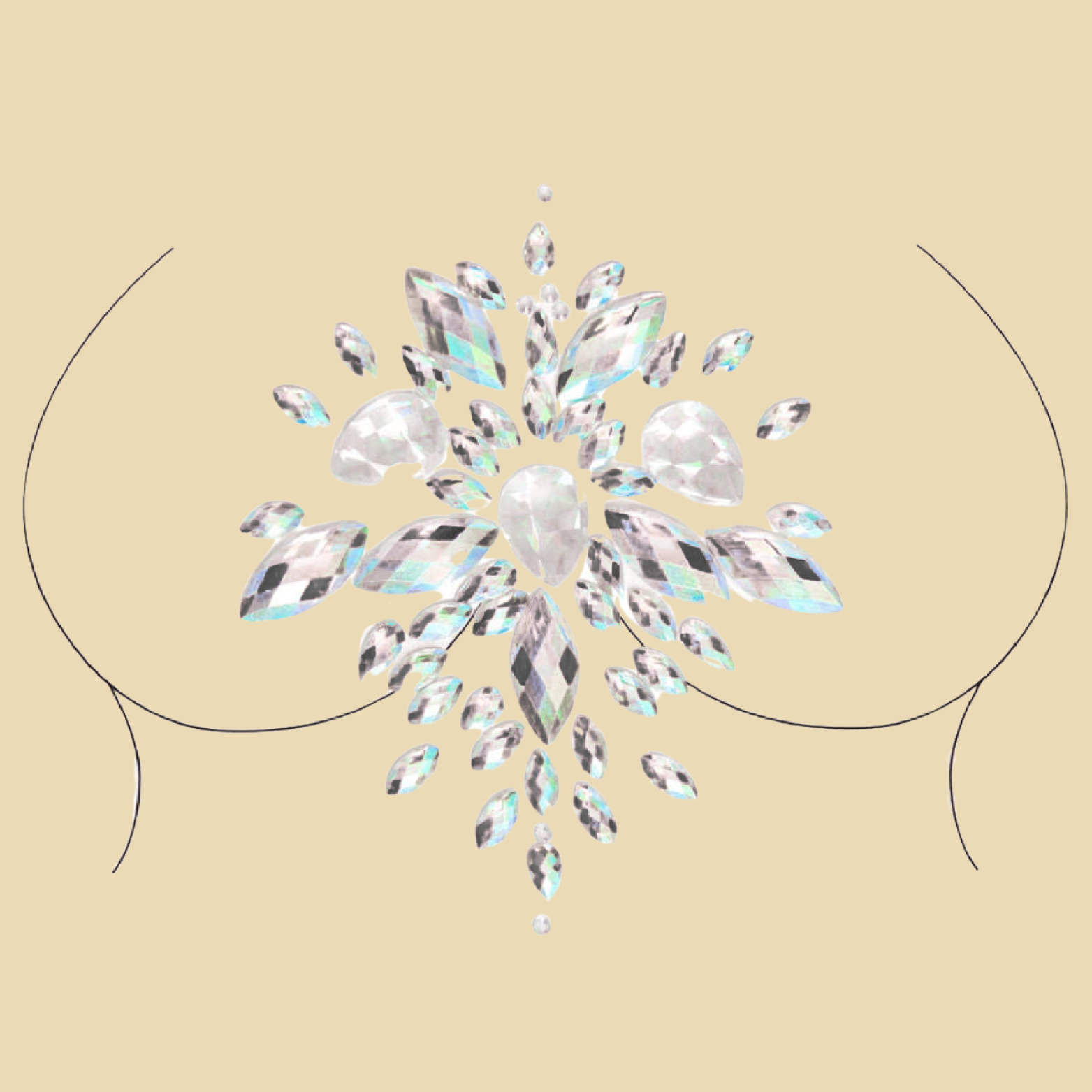 LEG AVENUE - BIJOU DE CORPS ADHÉSIF CÉLESTE