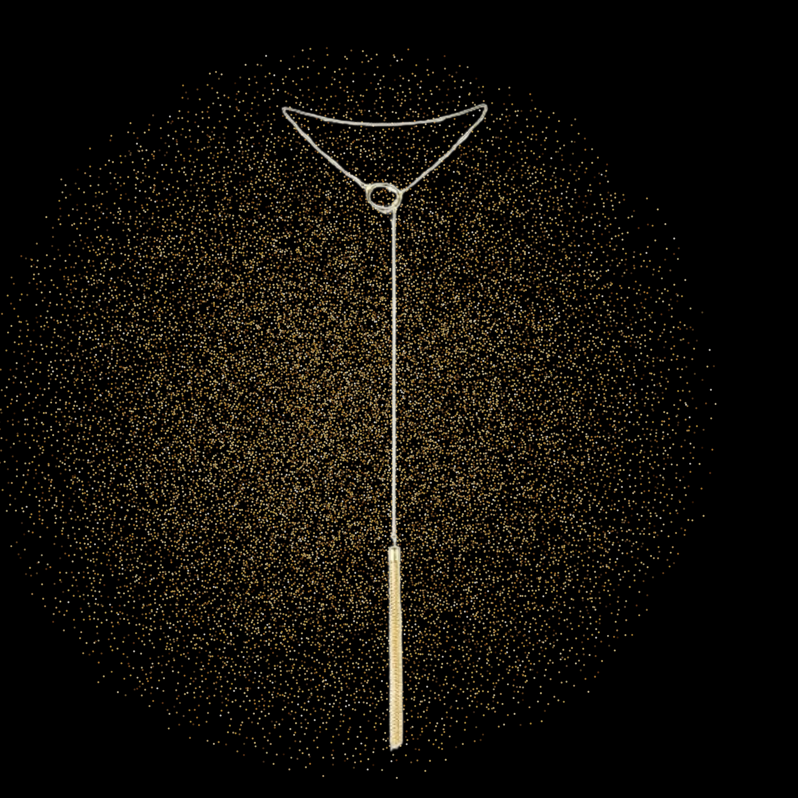 BIJOUX - MAGNIFIQUE COLLIER EN MÉTAL FRANGES DORÉES