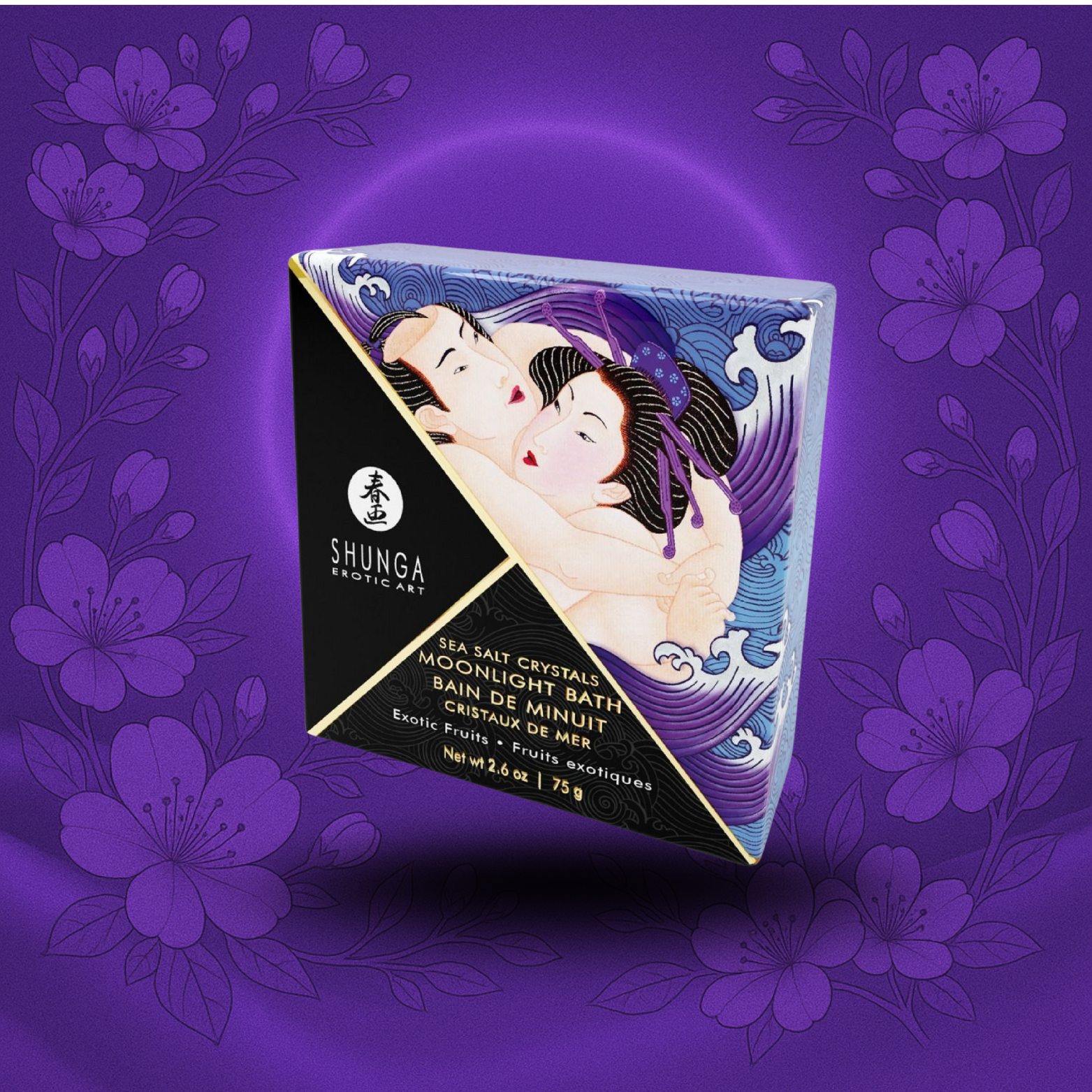 SHUNGA - SELS DE BAIN A GOÛT VIOLET EXOTIQUE 75 GR