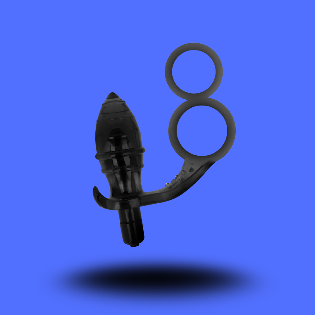 ADDICTED TOYS - PLUG ANAL AVEC DOUBLE ANNEAU NOIR