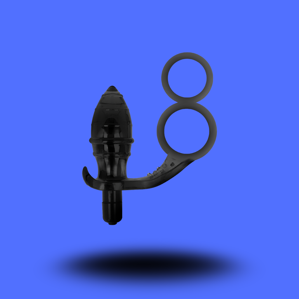 ADDICTED TOYS - PLUG ANAL AVEC DOUBLE ANNEAU NOIR