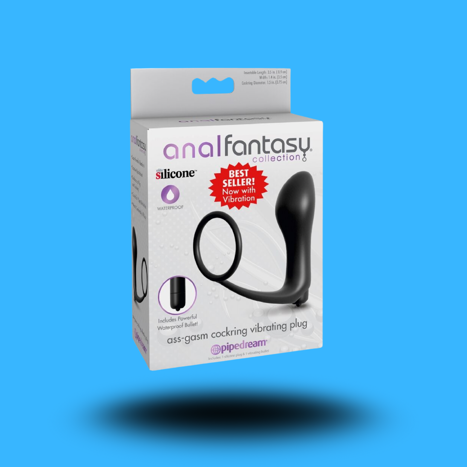 ANAL FANTASY ELITE COLLECTION - PLUG VIBRATEUR ASS-GASM COCKRING
