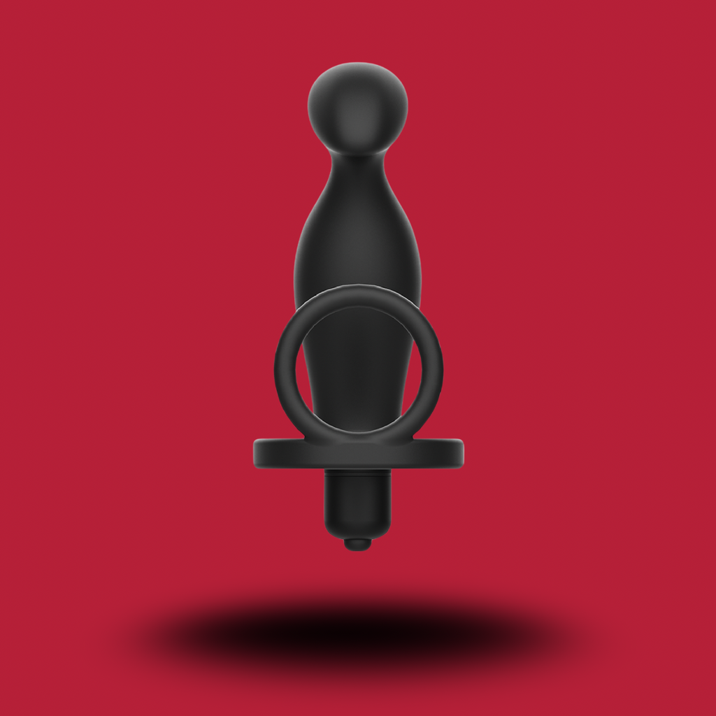ADDICTED TOYS - PLUG ANAL AVEC ANNEAU EN SILICONE NOIR 12 CM