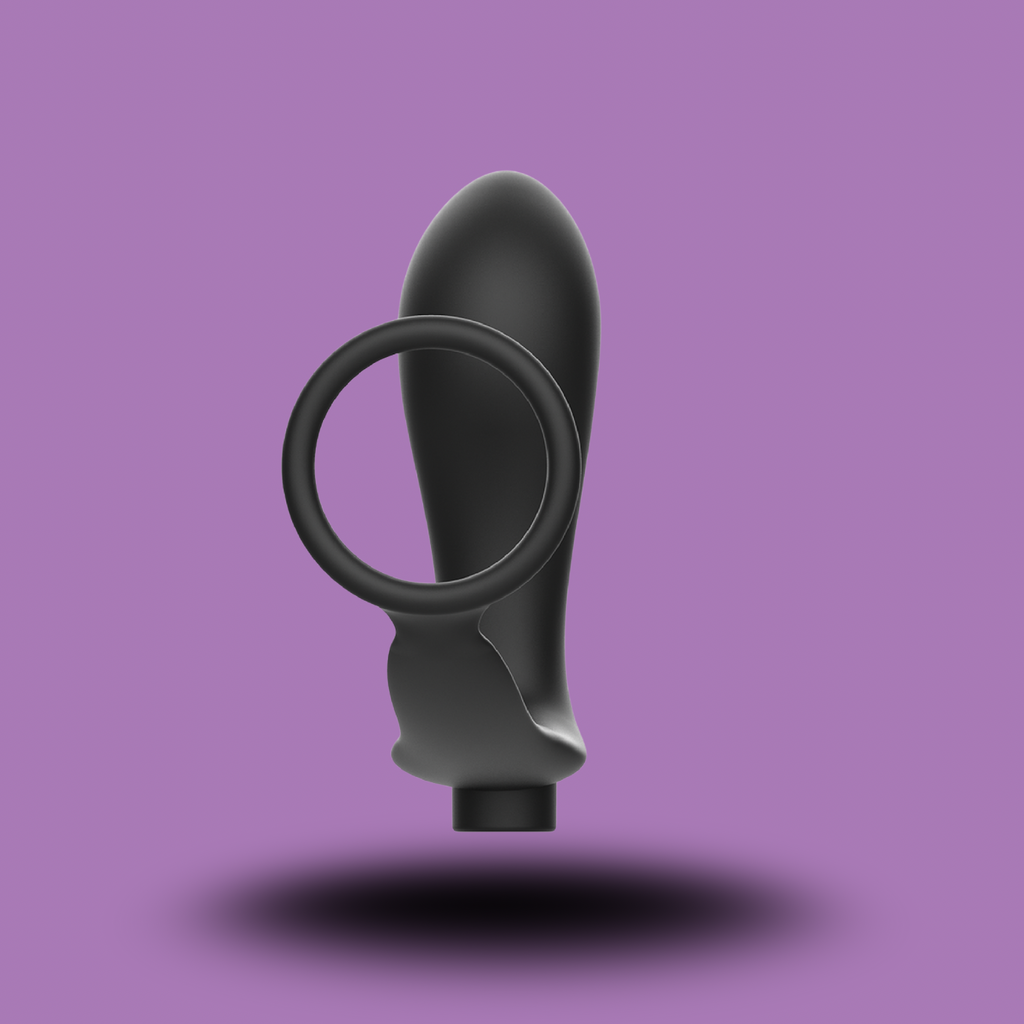 ADDICTED TOYS - ANNEAU PÉNIS AVEC TÉLÉCOMMANDE PLUG ANAL NOIR RECHARGEABLE