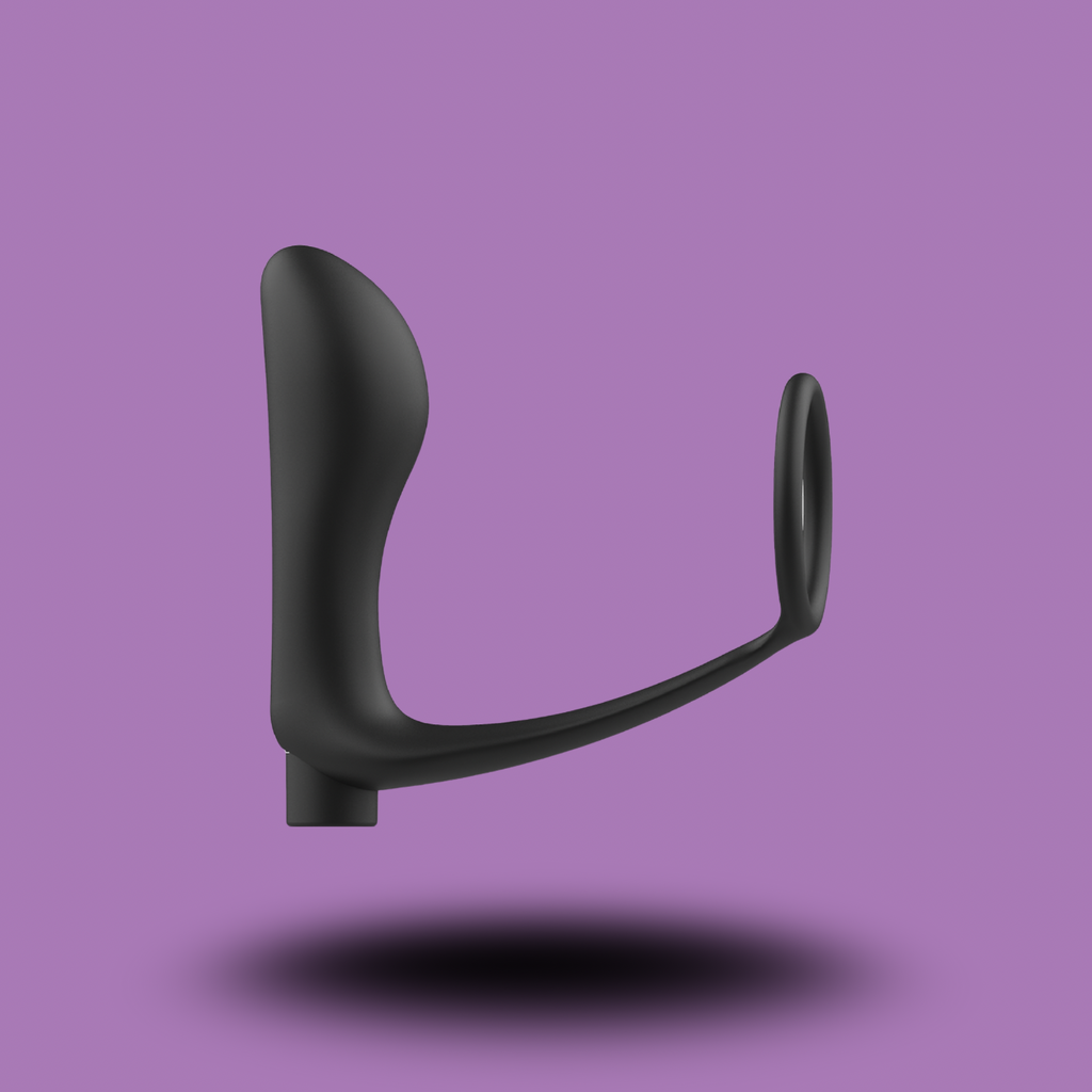 ADDICTED TOYS - ANNEAU PÉNIS AVEC TÉLÉCOMMANDE PLUG ANAL NOIR RECHARGEABLE