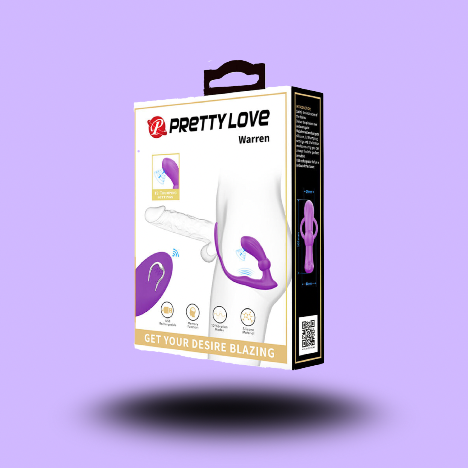 PRETTY LOVE - BAGUE WARREN ET VIBRATEUR ANAL VIOLET