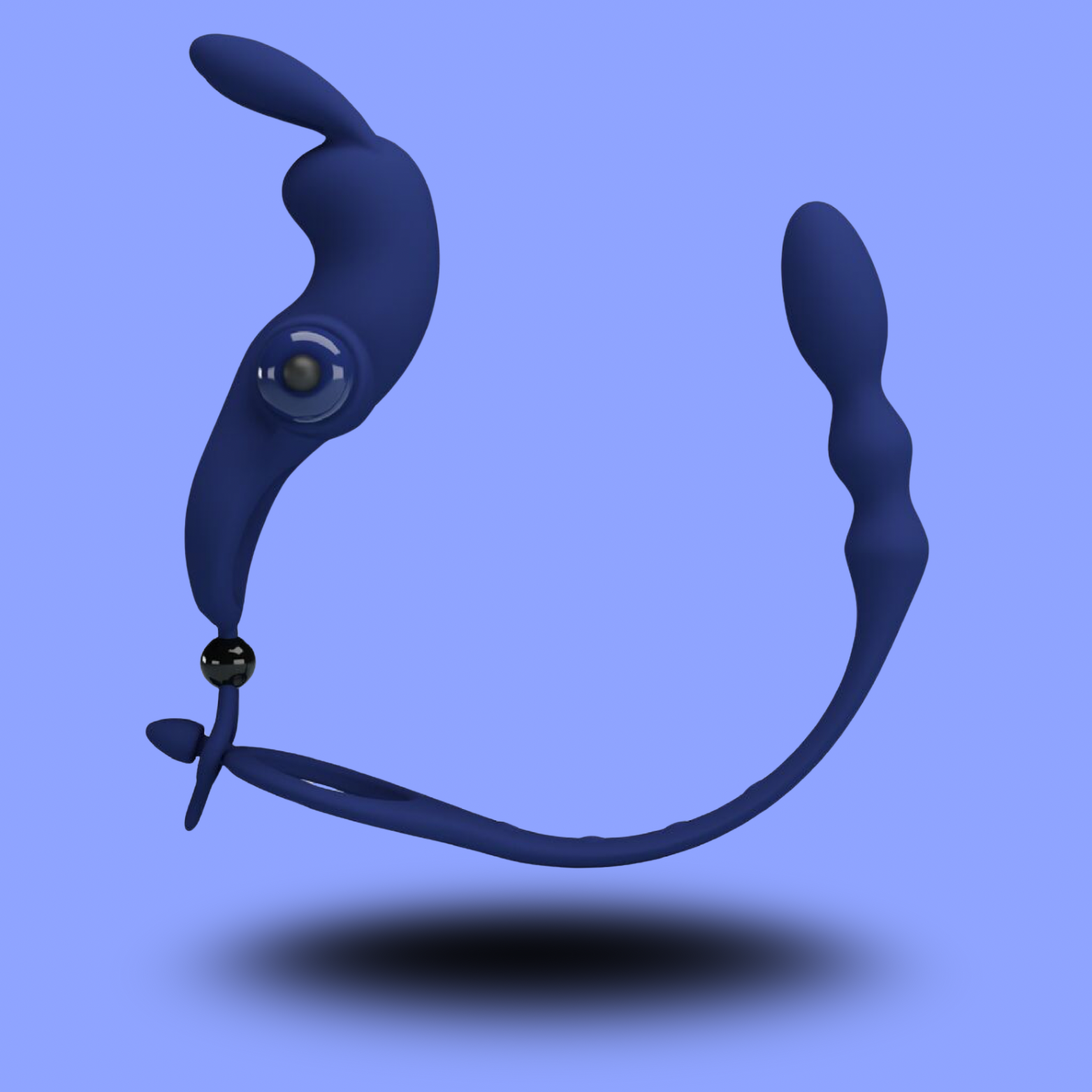 PRETTY LOVE - AYAD ANNEAU VIBRATEUR LAPIN AVEC PLUG BLEU