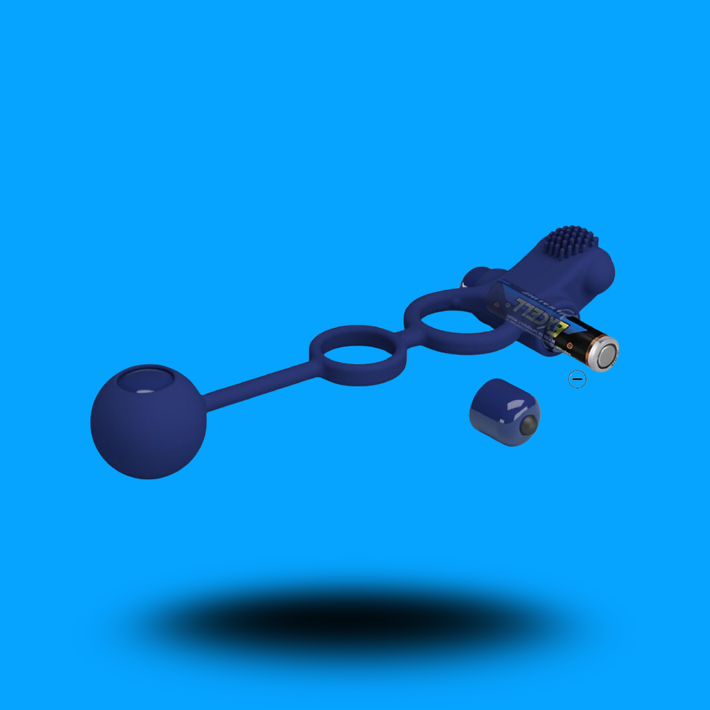 PRETTY LOVE - REMINGTON DOUBLE ANNEAU VIBRANT AVEC PLUG BLEU