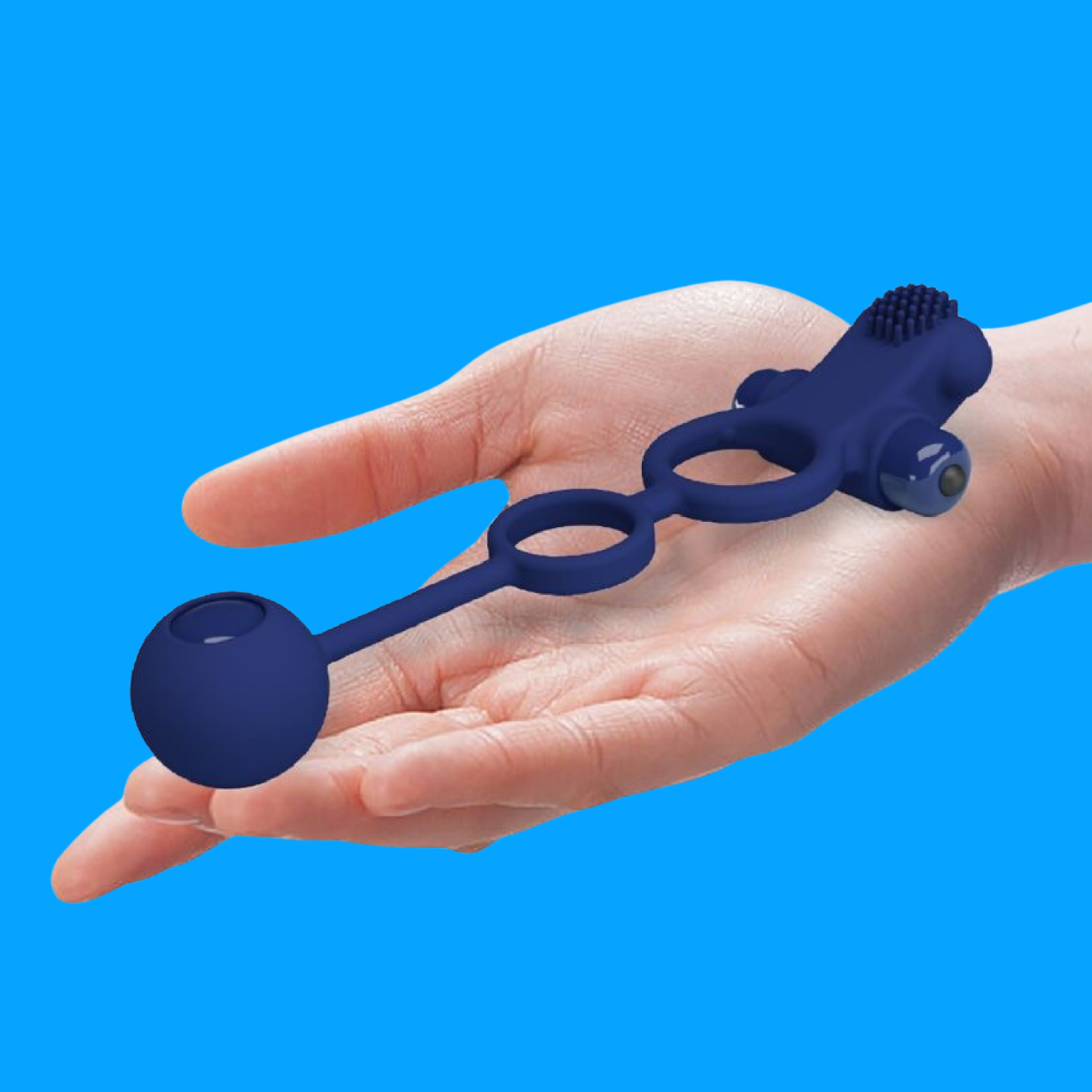 PRETTY LOVE - REMINGTON DOUBLE ANNEAU VIBRANT AVEC PLUG BLEU