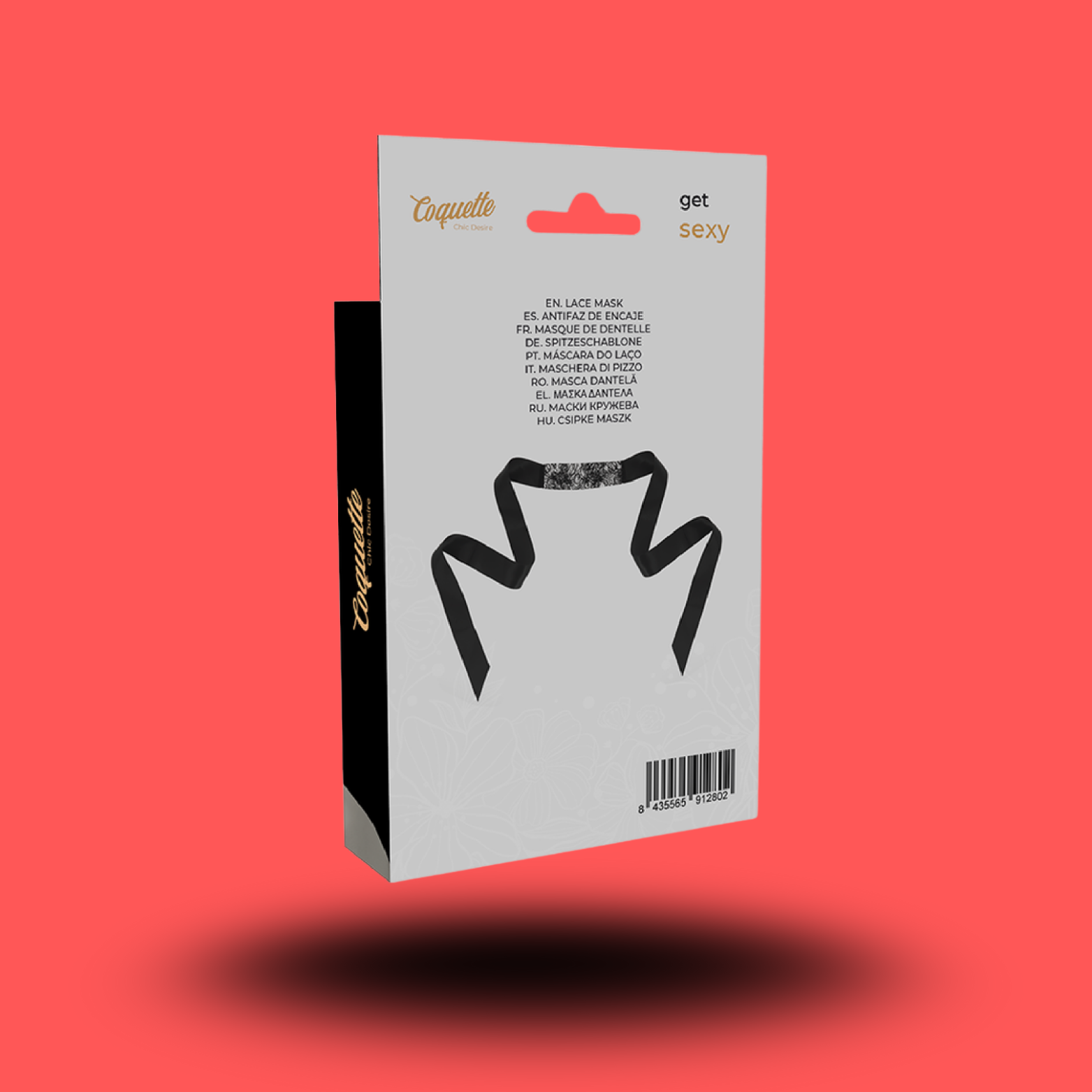 COQUETTE CHIC DESIRE - MASQUE EN DENTELLE NOIRE AVEC RUBAN