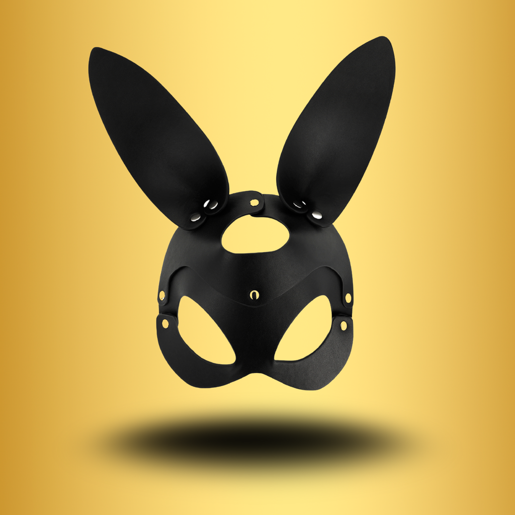 COQUETTE CHIC DESIRE - MASQUE EN CUIR VEGAN AVEC OREILLES DE LAPIN