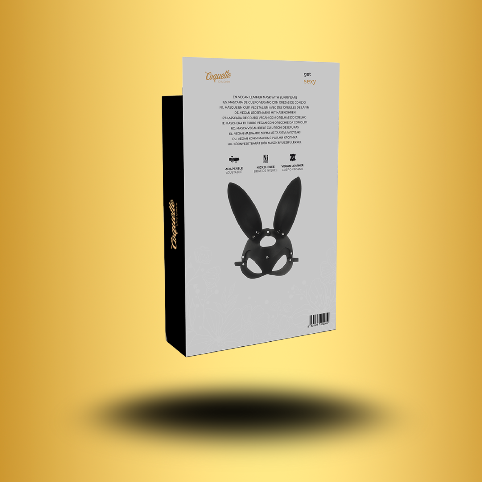 COQUETTE CHIC DESIRE - MASQUE EN CUIR VEGAN AVEC OREILLES DE LAPIN