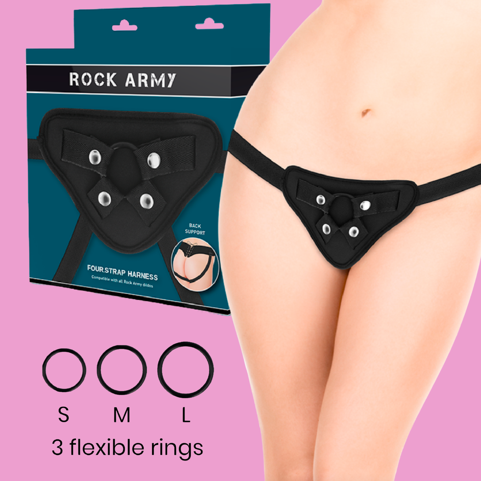 ROCKARMY - HARNAIS RÉGLABLE ET ANNEAUX FLEXIBLES