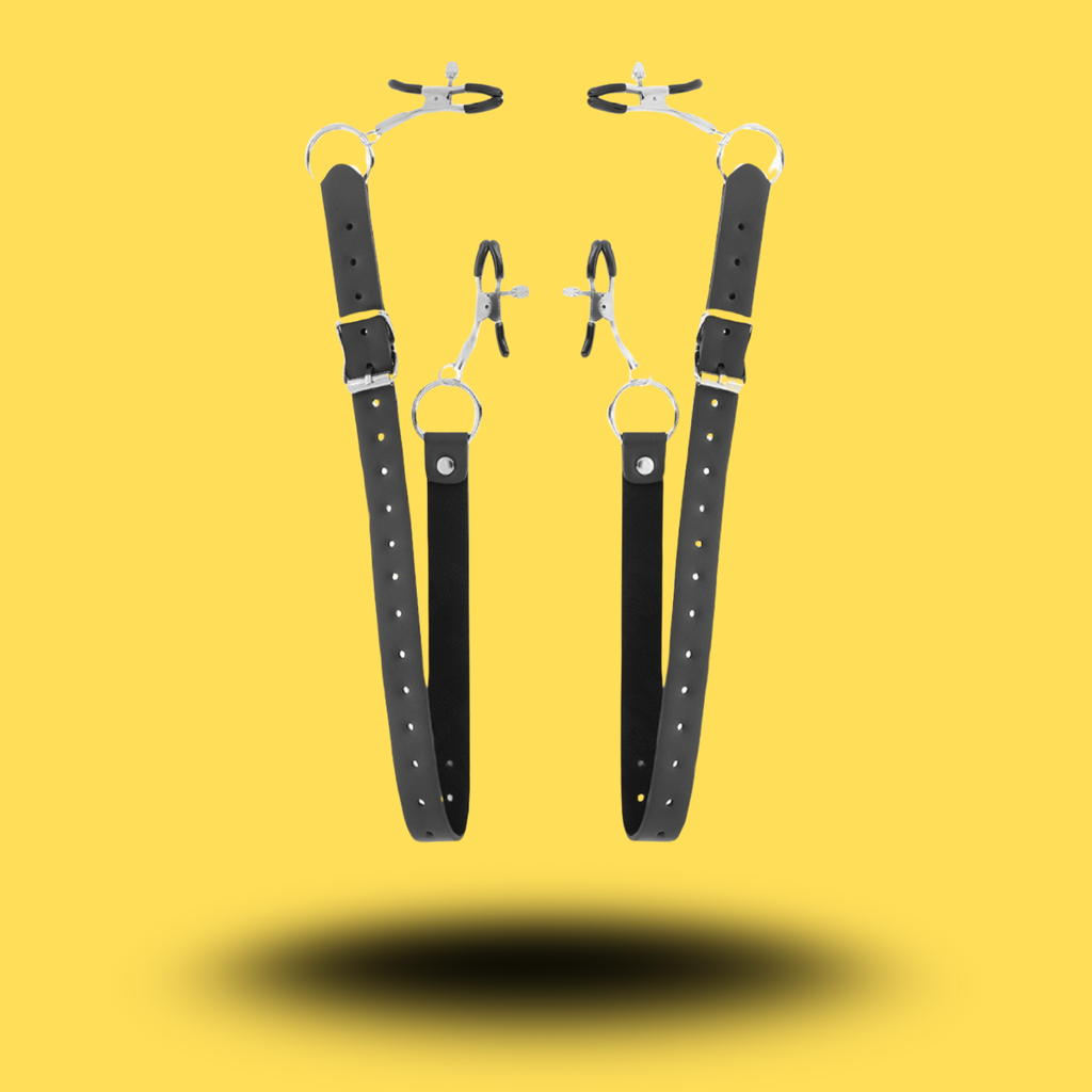 KINK - 4 PINCES À CLITORIS RÉGLABLES 34-48 CM