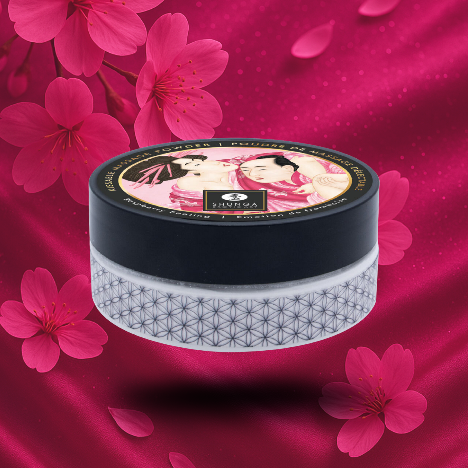 SHUNGA - KIT DE POUDRE DE MASSAGE COMESTIBLE FRAMBOISE