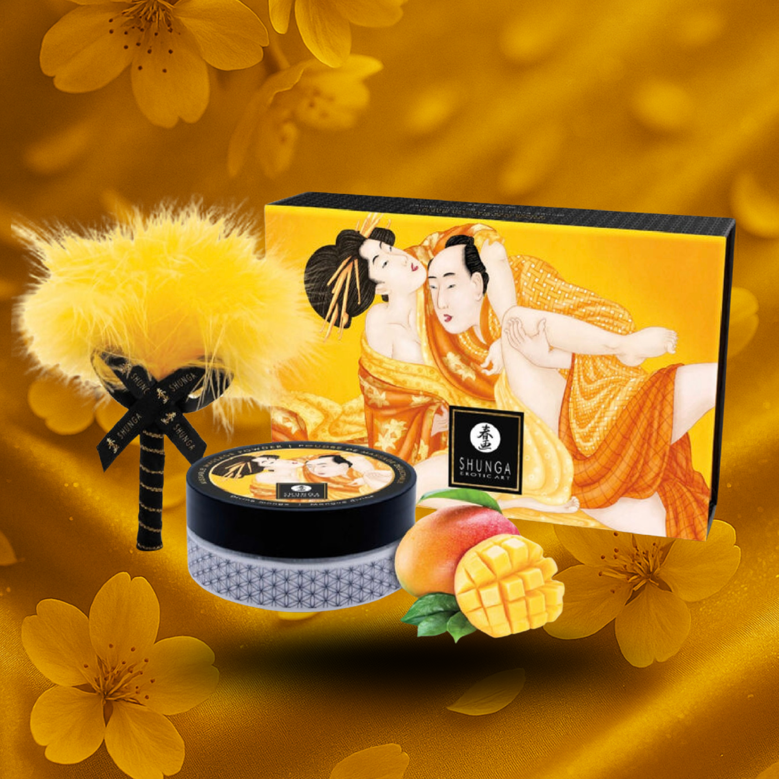 SHUNGA - KIT DE POUDRE DE MASSAGE COMESTIBLE MANGUE