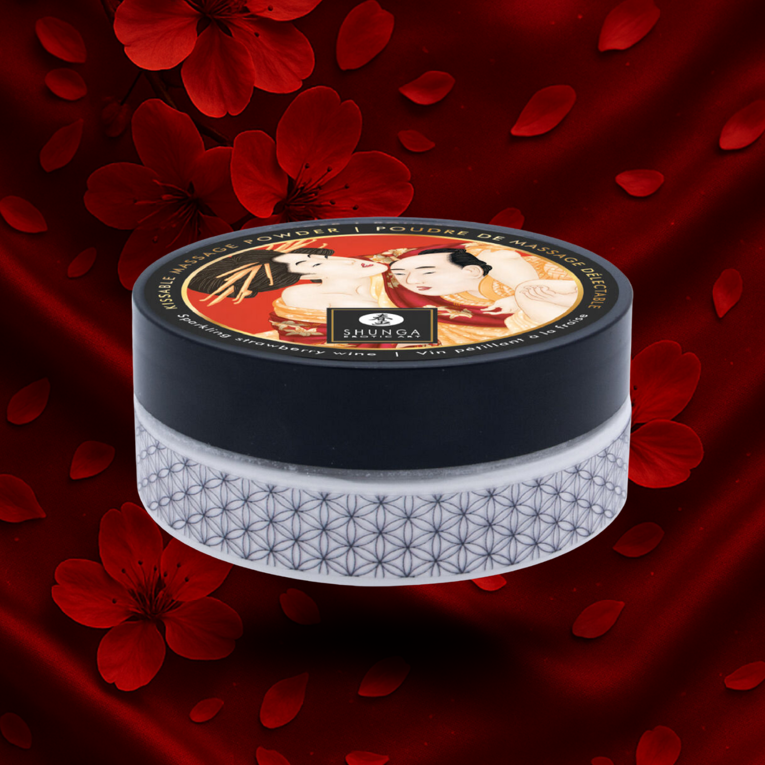 SHUNGA - KIT DE POUDRE DE MASSAGE COMESTIBLE À LA FRAISE