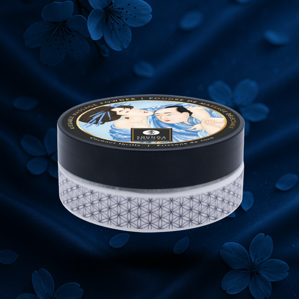 SHUNGA - KIT DE POUDRE DE MASSAGE COMESTIBLE À LA NOIX DE COCO