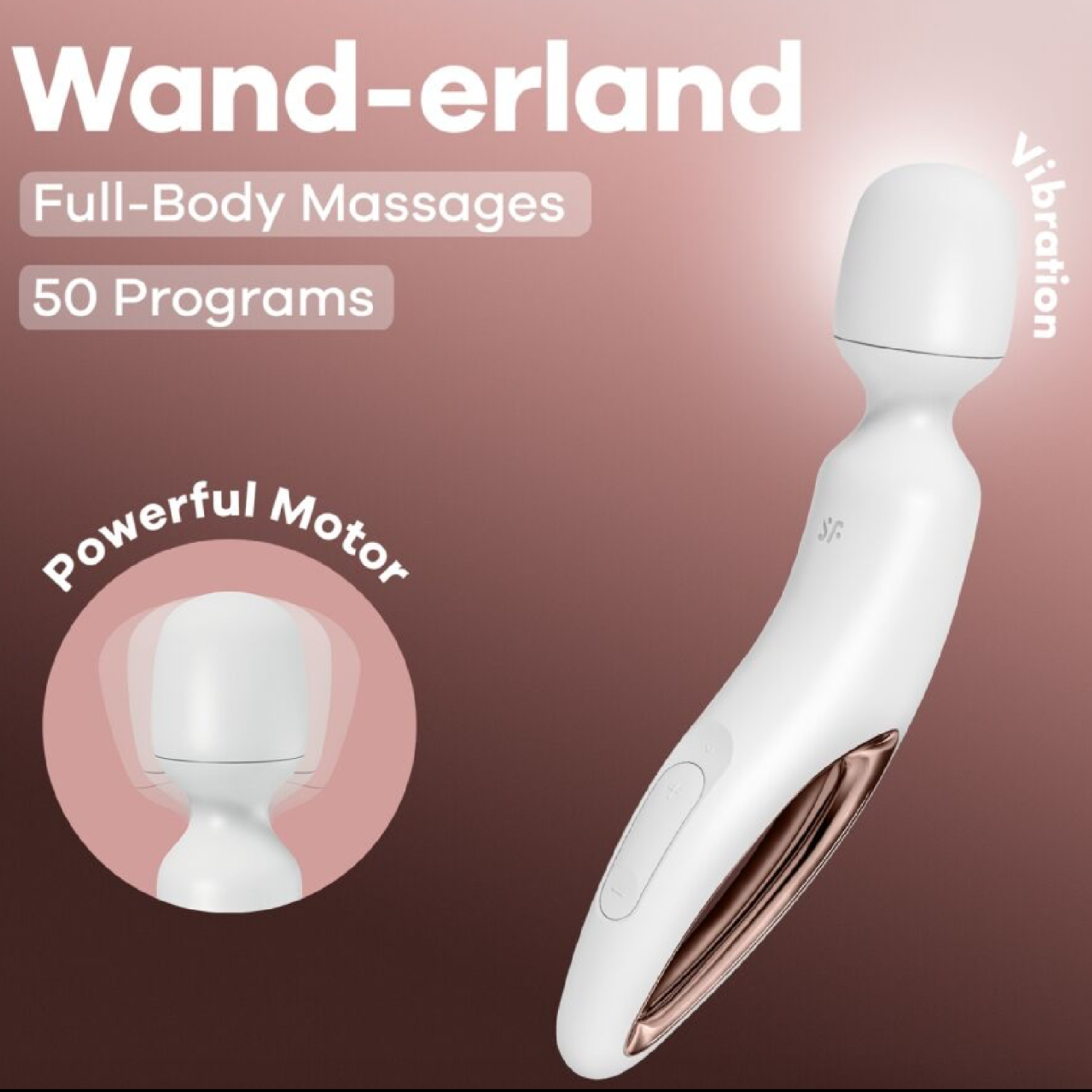 SATISFYER - WAND ERLAND MASSEUR VIBRANT BLANC