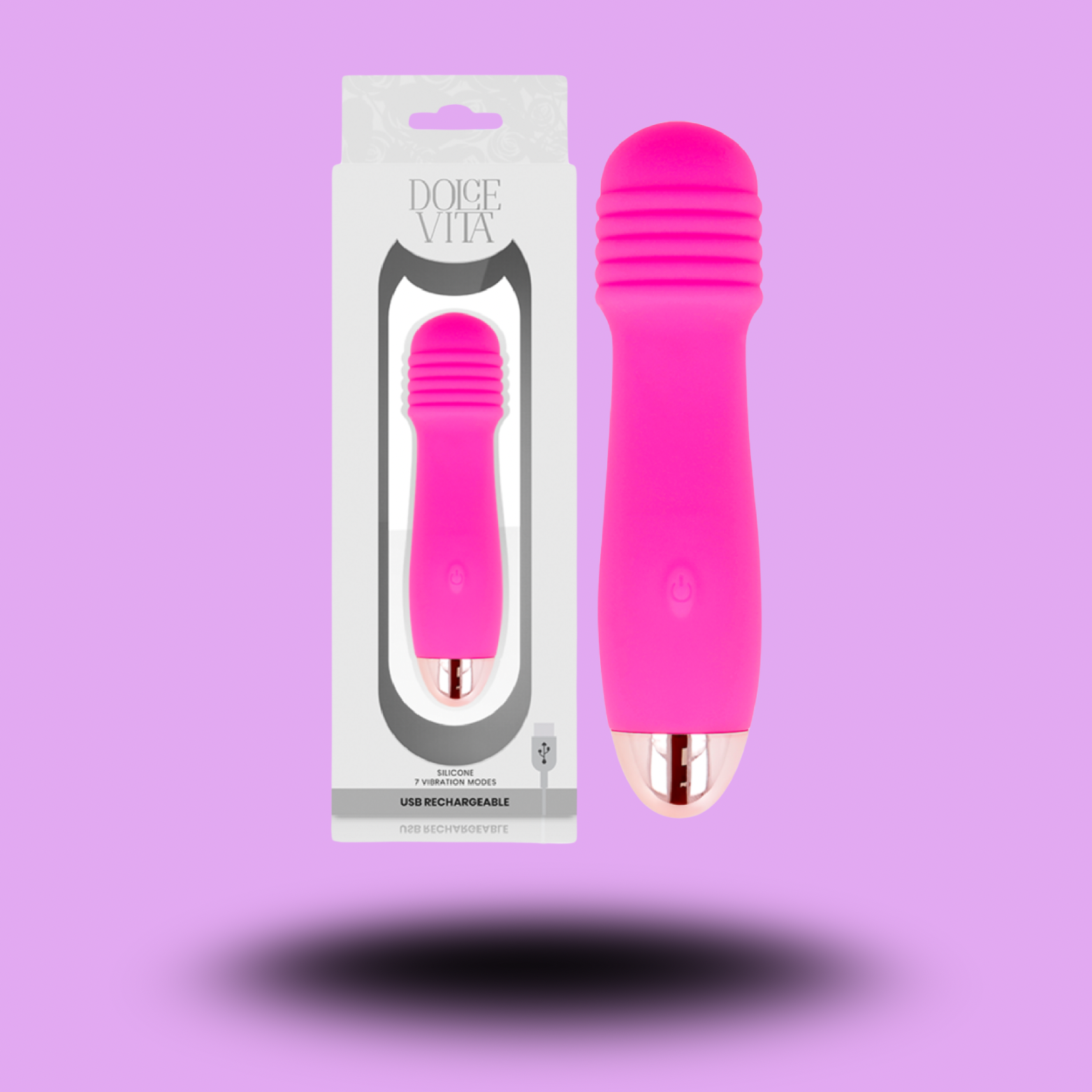 DOLCE VITA - VIBRATEUR RECHARGEABLE TROIS ROSE 7 VITESSES