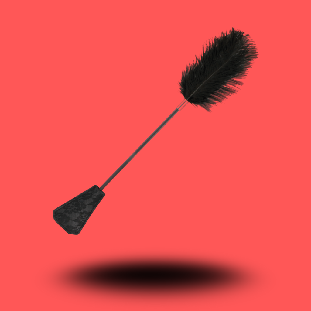DARKNESS - FOUET PLUME DAMOUR NOIR 56 CM