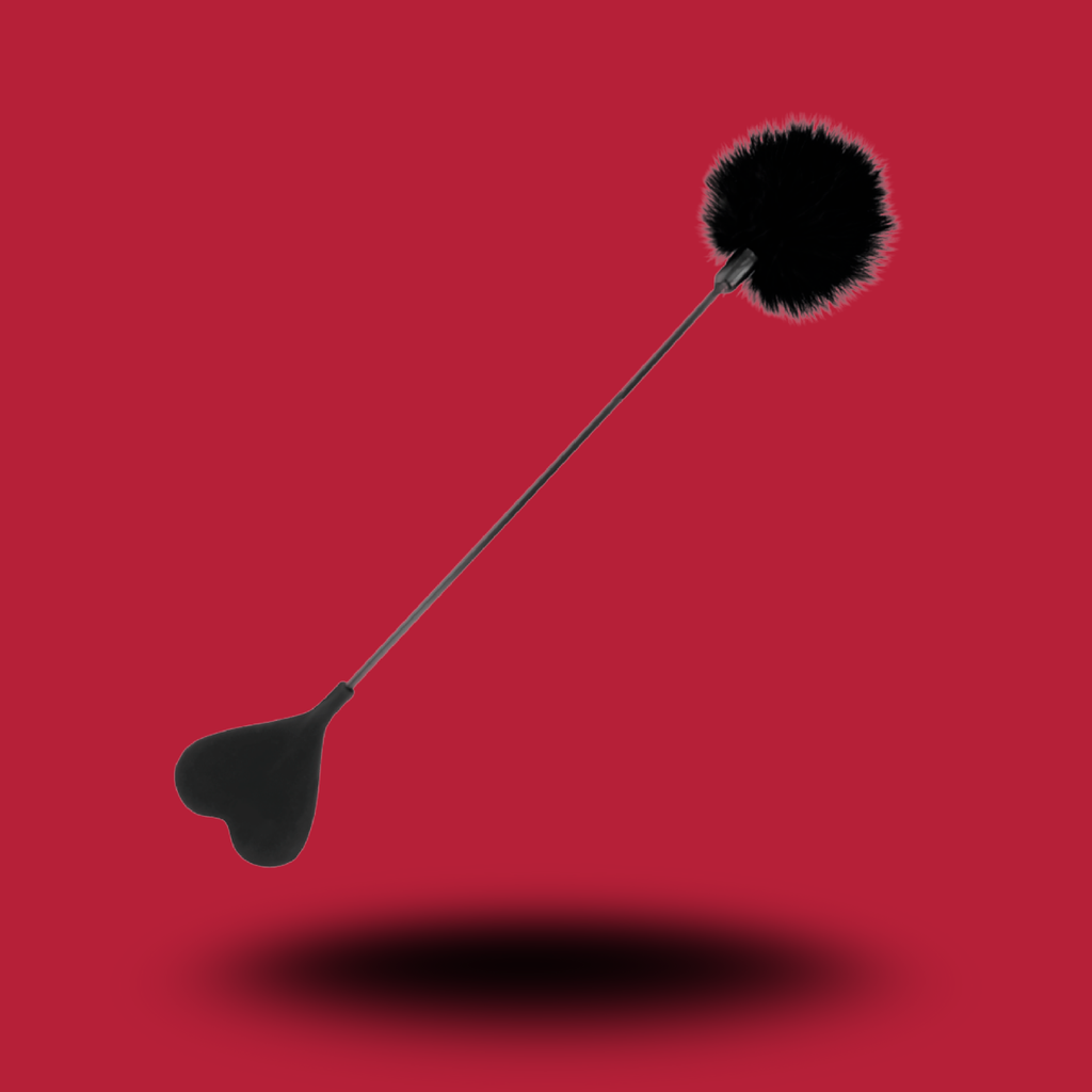 DARKNESS - FOUET PLUME DAMOUR NOIR 40 CM