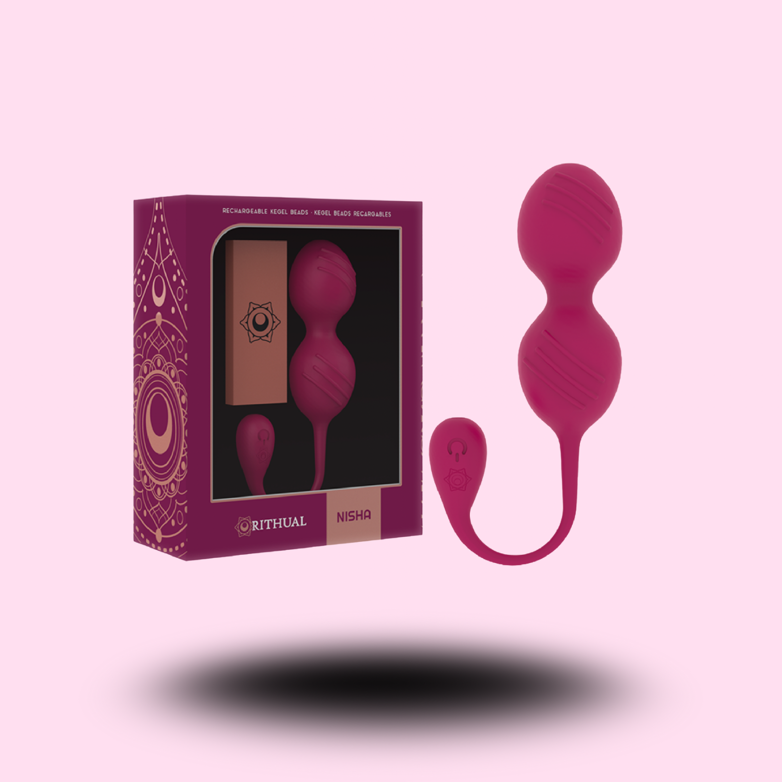 RITHUAL - BALLES DE KEGEL VIBRANTES RECHARGEABLES NISHA ORCHIDÉE