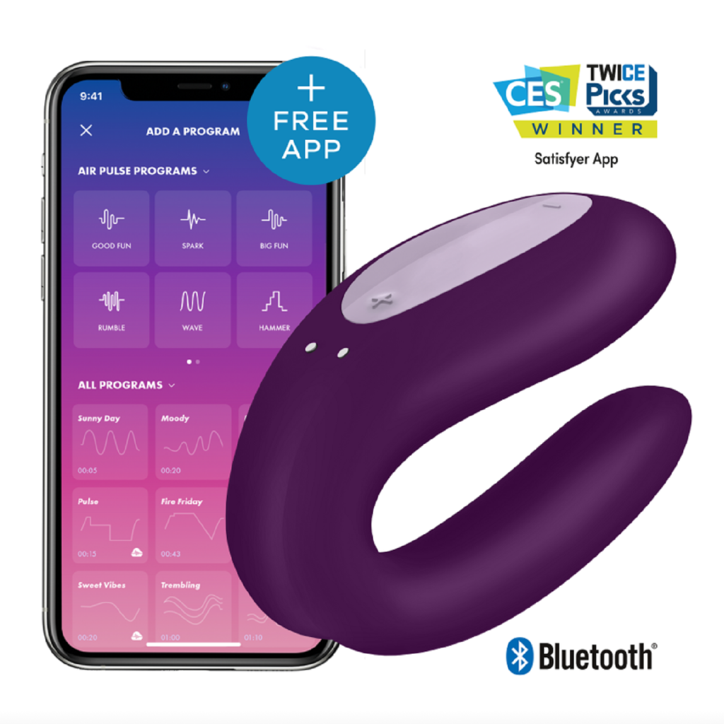 SATISFYER - APPLICATION DOUBLE JOY CON NOIR