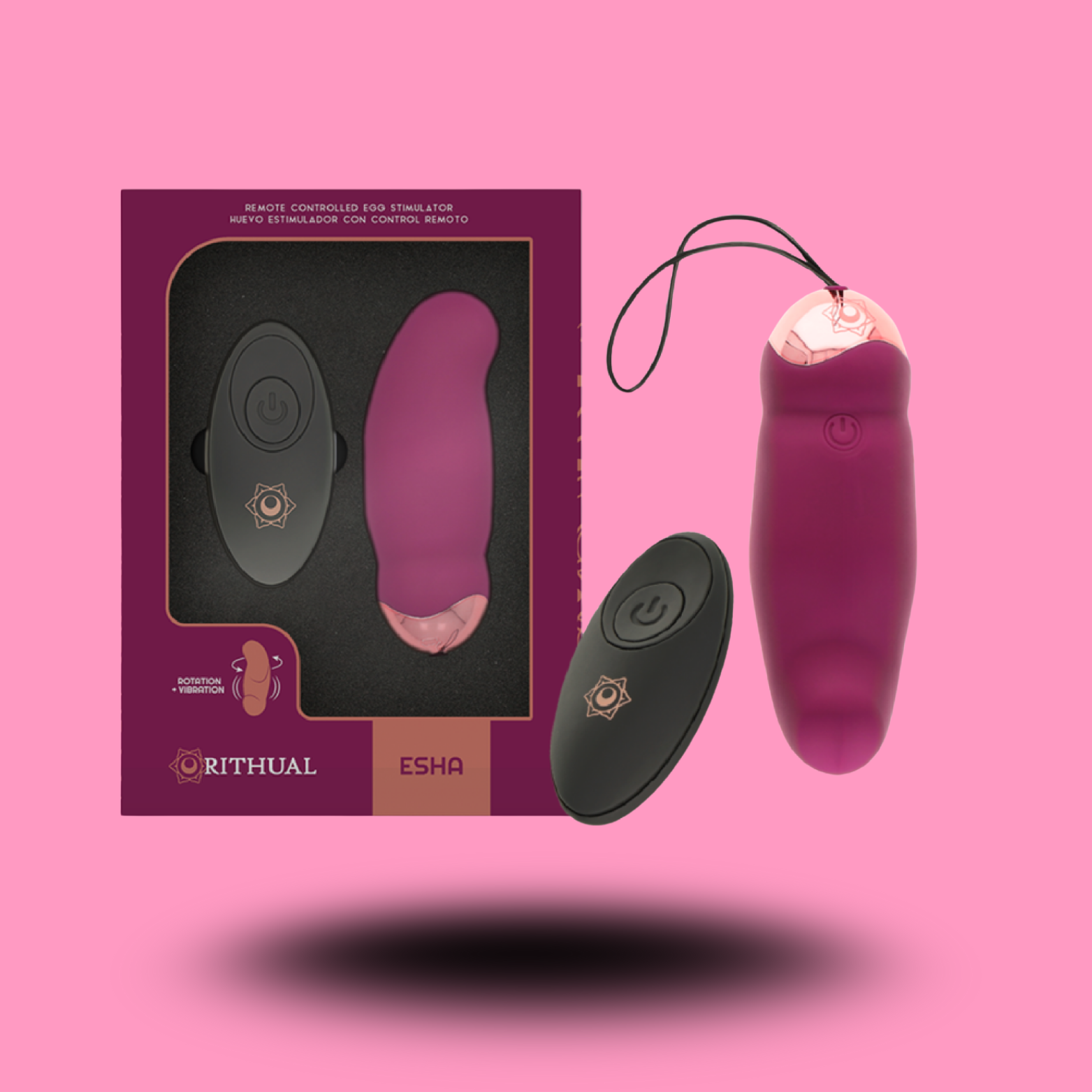 RITHUAL - ESHA EGG SYSTÈME DE TÉLÉCOMMANDE ROTATION + VIBRATION