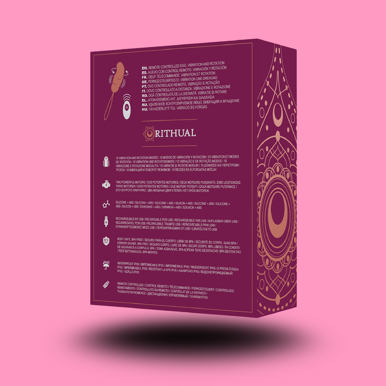 RITHUAL - ESHA EGG SYSTÈME DE TÉLÉCOMMANDE ROTATION + VIBRATION