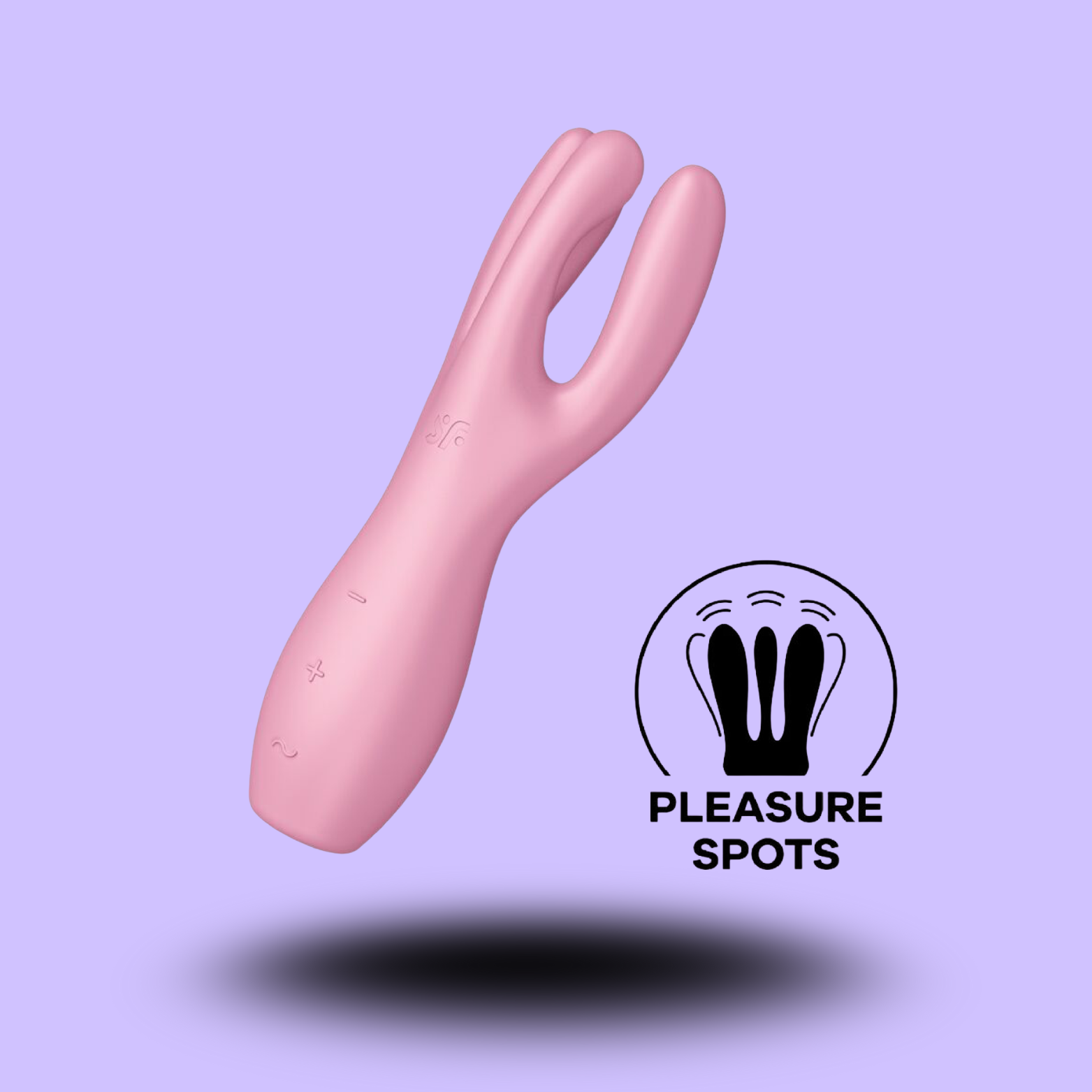 SATISFYER - VIBRATEUR THREESOME 3 ROSE
