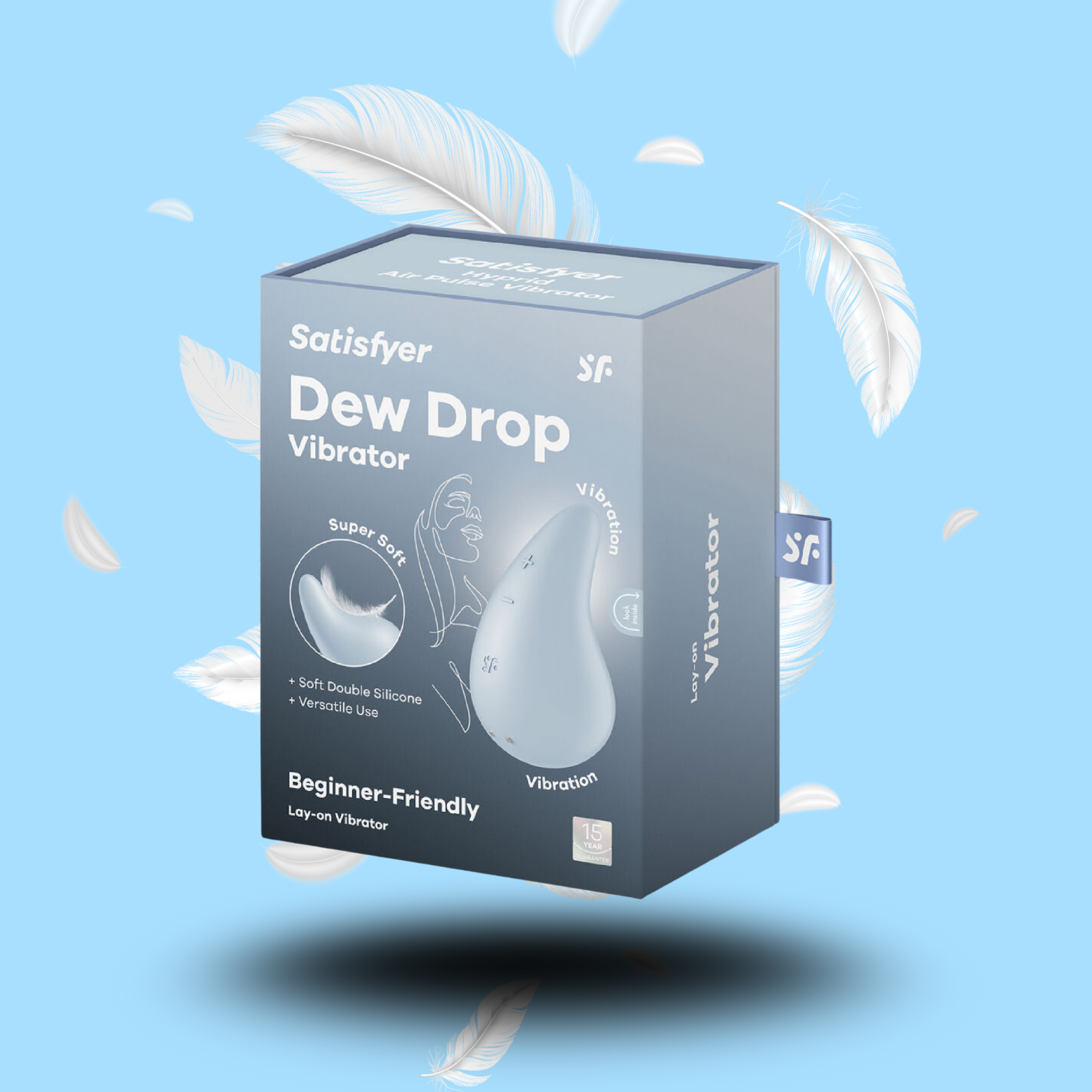 SATISFYER - VIBRATEUR DEW DROP LAY-ON BLANC